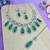 Green designer premium festive wear necklace set