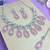 Pink designer premium festive wear necklace set