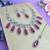 Purple designer premium festive wear necklace set