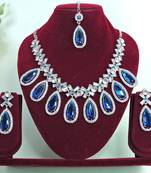 Turquoise designer premium festive wear necklace set