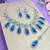 Turquoise designer premium festive wear necklace set