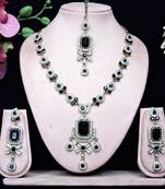 Black designer premium festive wear necklace set
