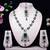 Green designer premium festive wear necklace set