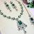 Green designer premium festive wear necklace set