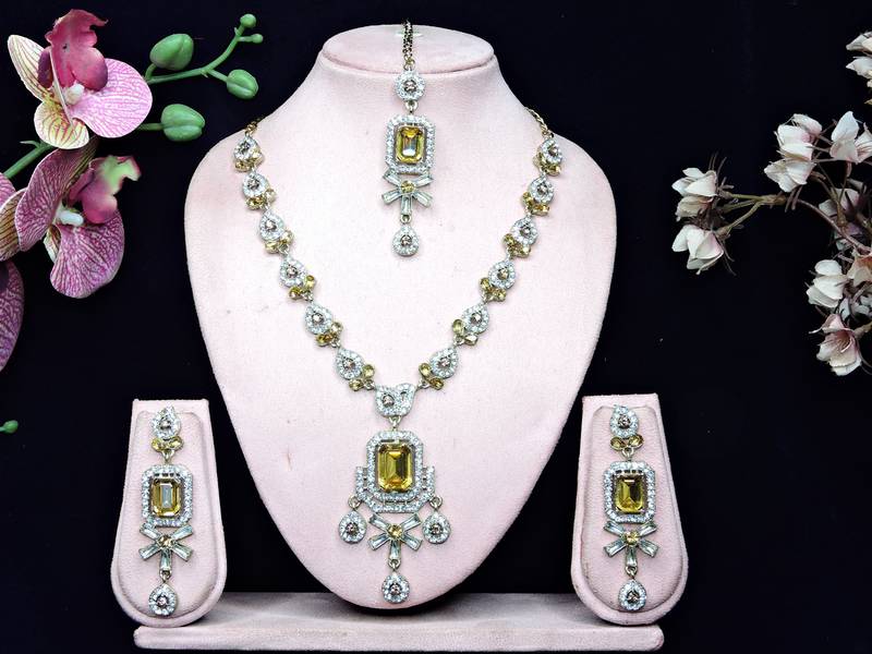 Multicolor designer premium festive wear necklace set
