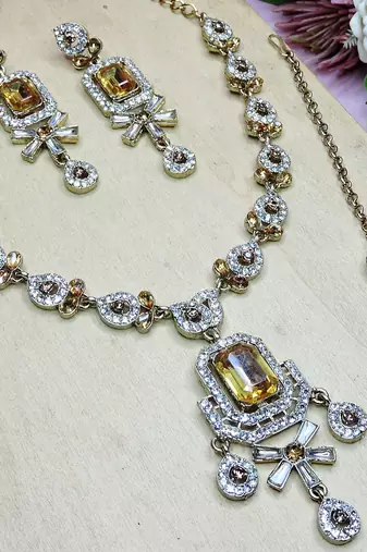 Multicolor designer premium festive wear necklace set