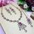 Pink designer premium festive wear necklace set