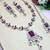 Pink designer premium festive wear necklace set
