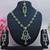 Green designer premium festive wear necklace set