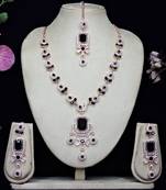 Black designer premium festive wear necklace set