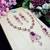 Pink designer premium festive wear necklace set