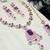 Pink designer premium festive wear necklace set