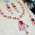 Red designer premium festive wear necklace set