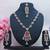 Pink designer premium festive wear necklace set