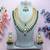 Green designer premium festive wear necklace set
