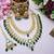 Green designer premium festive wear necklace set