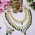 Green designer premium festive wear necklace set