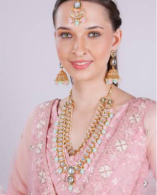 Multicolor designer premium festive wear necklace set 2