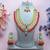Red designer premium festive wear necklace set