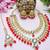 Red designer premium festive wear necklace set