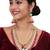 Red designer premium festive wear necklace set