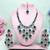 Turquoise designer premium festive wear necklace set
