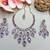 Purple designer premium festive wear necklace set