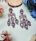 Purple designer premium festive wear earrings