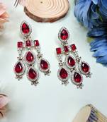 Maroon designer premium festive wear necklace set