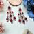 Maroon designer premium festive wear necklace set