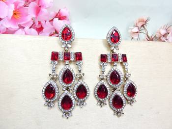 Maroon designer premium festive wear necklace set 2