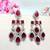Maroon designer premium festive wear necklace set