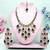 Green designer premium festive wear necklace set