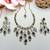 Green designer premium festive wear necklace set
