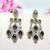 Green designer premium festive wear earrings