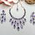 Blue designer premium festive wear necklace set