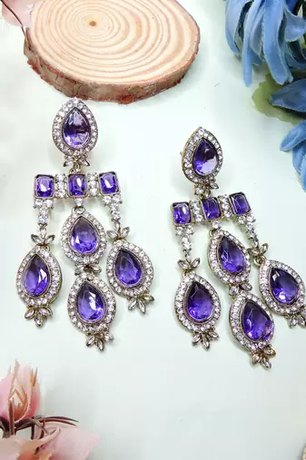 Blue designer premium festive wear necklace set