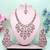 Pink designer premium festive wear necklace set