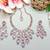 Pink designer premium festive wear necklace set