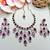 Purple designer premium festive wear necklace set