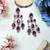 Purple designer premium festive wear necklace set