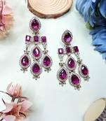 Purple designer premium festive wear earrings