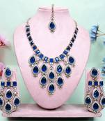 Turquoise designer premium festive wear necklace set