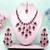 Pink designer premium festive wear necklace set