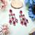 Pink designer premium festive wear necklace set