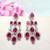 Pink designer premium festive wear earrings
