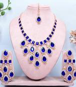 Turquoise designer premium festive wear necklace set