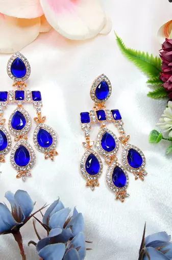 Turquoise designer premium festive wear necklace set