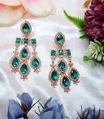Turquoise designer premium festive wear earrings
