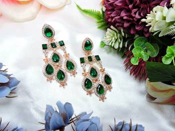 Turquoise designer premium festive wear necklace set 3